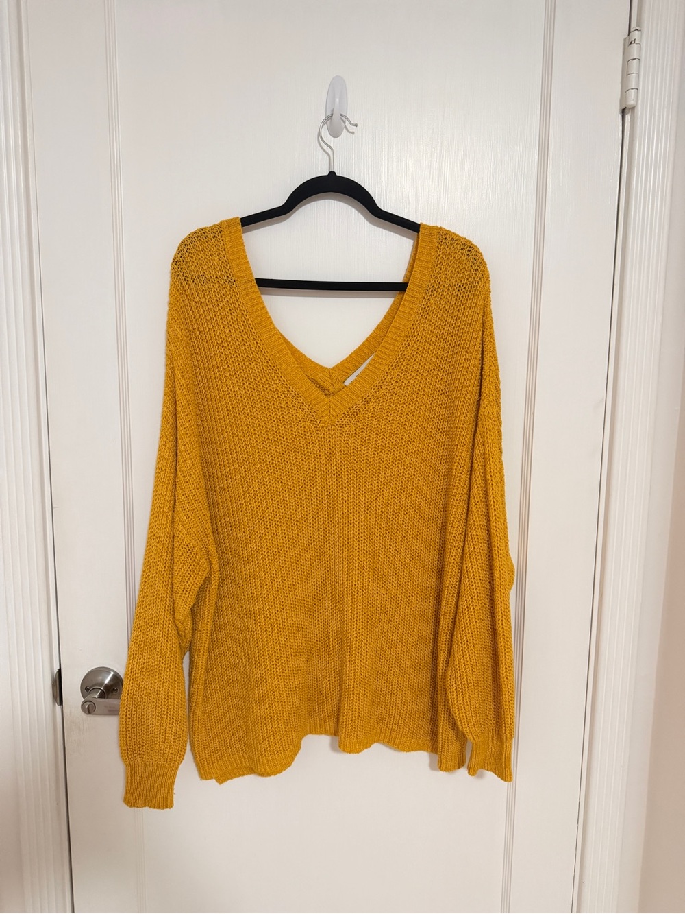 Zara oversized V-neck Knit Sweater